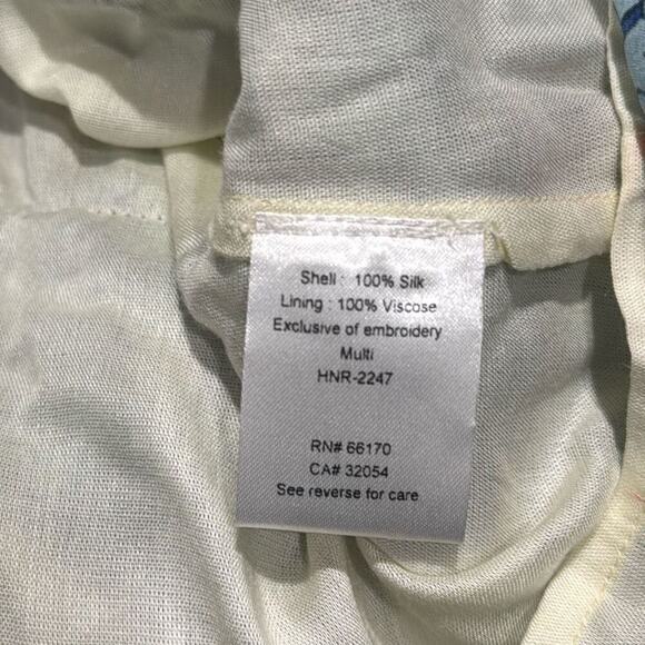 NWT Hemant & Nandita Istanbul Silk Multi Color Print Tiered Mini Dress Size S - Picture 5 of 6